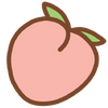 Peachy Press Ons Studios Peach Logo
